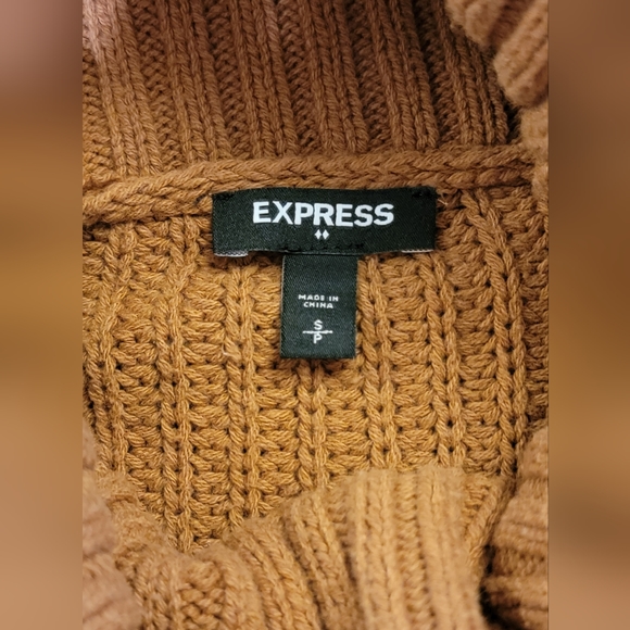 Express Cable Knit Poncho Style Sweater - Size S - Picture 6 of 7